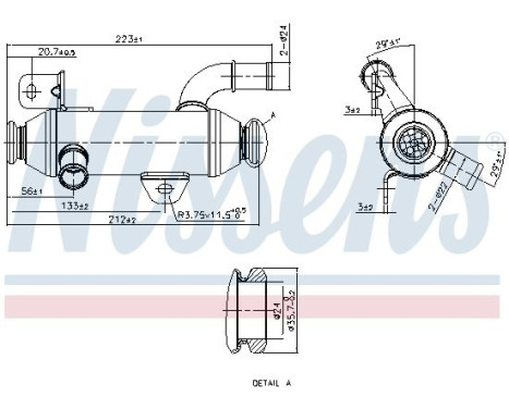 Cooler, exhaust return