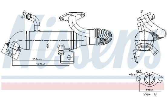Cooler, exhaust return
