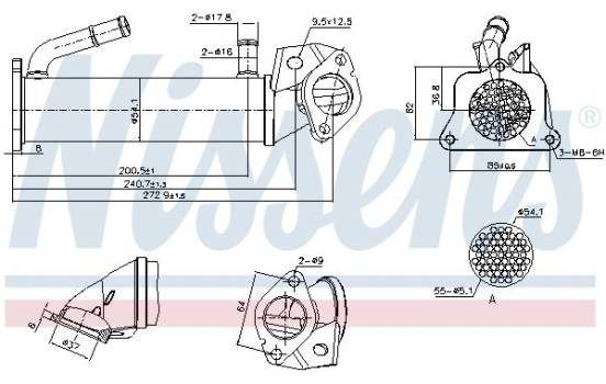 Cooler, exhaust return