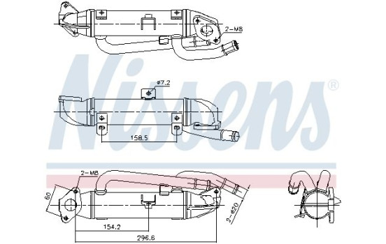 Cooler, exhaust return
