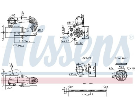 Cooler, exhaust return