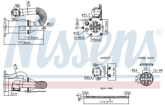 Cooler, exhaust return