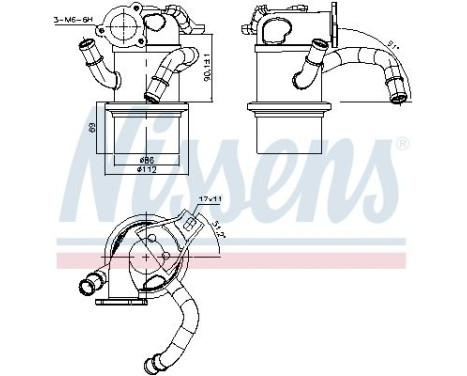 Cooler, exhaust return