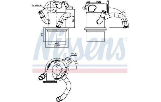 Cooler, exhaust return