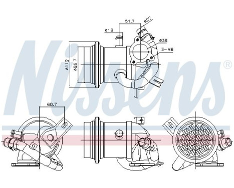 Cooler, exhaust return