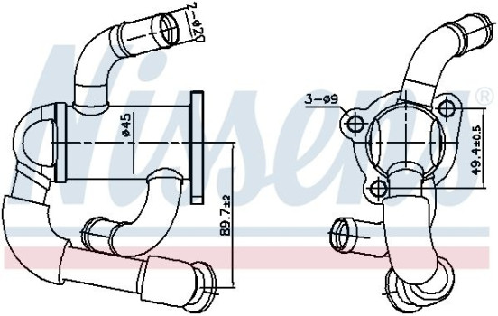 Cooler, exhaust return