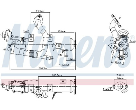 Cooler, exhaust return