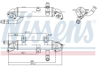 Cooler, exhaust return