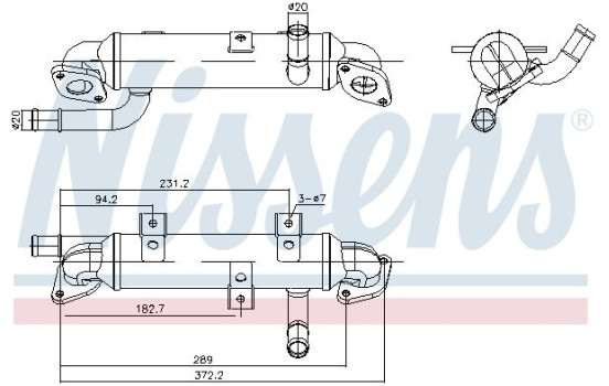 Cooler, exhaust return