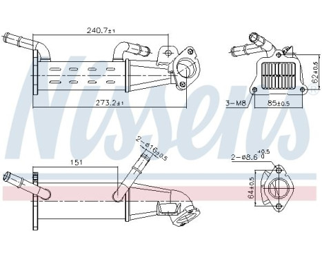 Cooler, exhaust return