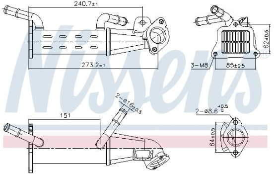 Cooler, exhaust return