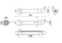 Cooler, exhaust return