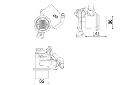 Cooler, exhaust return