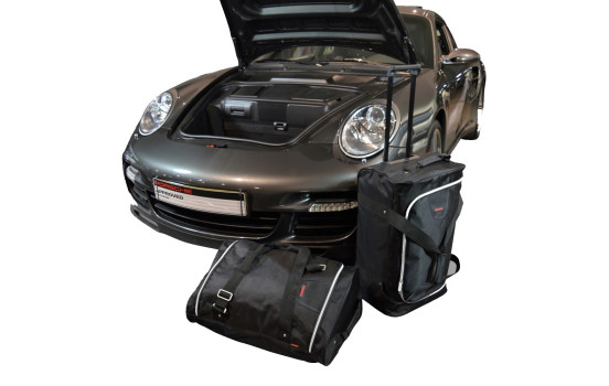 Juego de bolsas de viaje Porsche 911 (997) 2WD sin cambiador de CD o con cambiador de CD en la parte superior del mampar