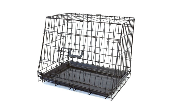 Jaula plegable inclinada para perros - Pequeña - 61 x 47 x 43 cm