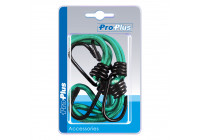 Gancho metálico con lazo elástico para red de remolque/tienda/lona 4 piezas en blíster