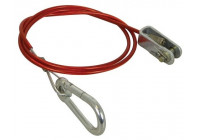 Cable de seguridad con mosquetón de 100 cm y 1500 N/150 kg