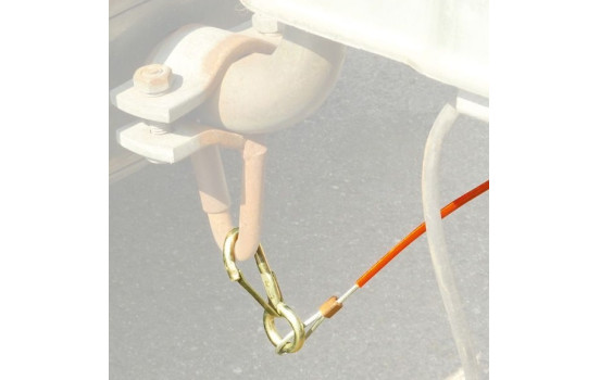 Cable de seguridad con mosquetón de 100 cm y 1500 N/150 kg, Imagen 2