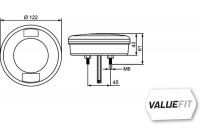 Luz antiniebla trasera LED 10-30V Ø122mm