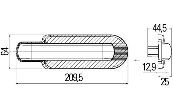 Intermitente lateral LED 24 V con marco/Superseal