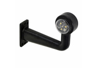 Luz de ancho LED izquierda roja/blanca 165mm en ángulo