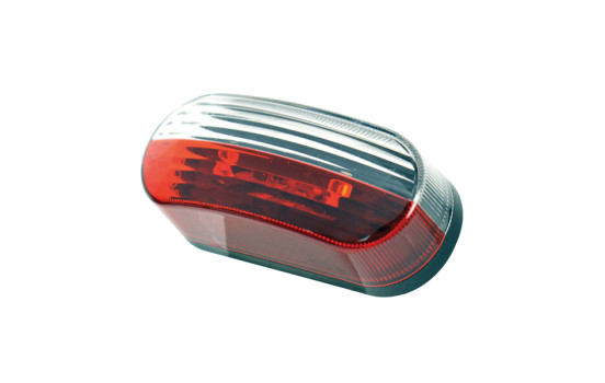 Luz de posición ovalada roja/blanca de 12 V