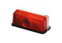 Luz de posición rectangular roja/blanca de 12 V