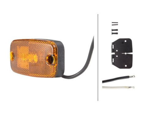 Indicador lateral LED 9-36V con soporte/cable 0,5m