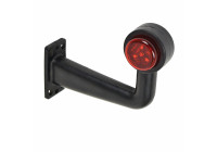 Luz de ancho LED derecha roja/blanca 165mm en ángulo