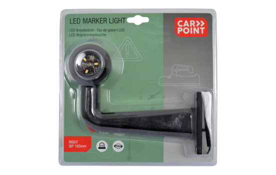 Luz de ancho LED derecha roja/blanca 165mm en ángulo, Imagen 2