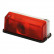 Luz de posición rectangular roja/blanca de 12 V