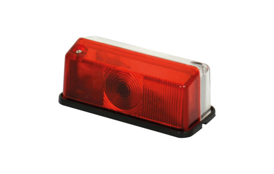 Luz de posición rectangular roja/blanca de 12 V
