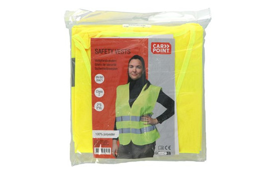 Conjunto combinado de chalecos de seguridad Carpoint (2 pequeños y 2 extra grandes), Imagen 4