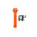 LifeHammer original - Naranja - Brilla en la oscuridad - incluye soporte