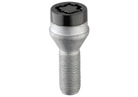 Juego de pernos de carruaje McGard M12x1,25 negros - Cónicos - Longitud 29,2 mm (cabeza de 17 mm)