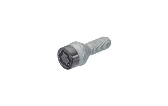 Juego de pernos de carruaje McGard M14x1,50 negros - Cónicos - Longitud 25 mm (cabeza de 17 mm)