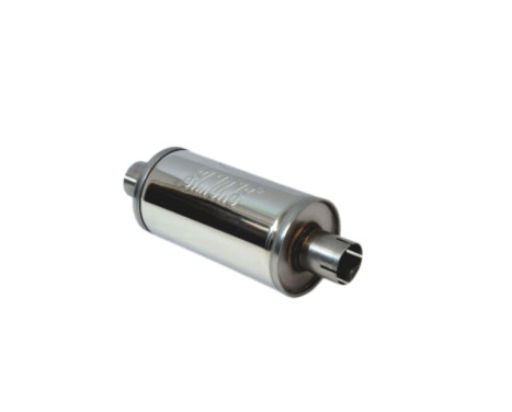 Round stainless steel silencer