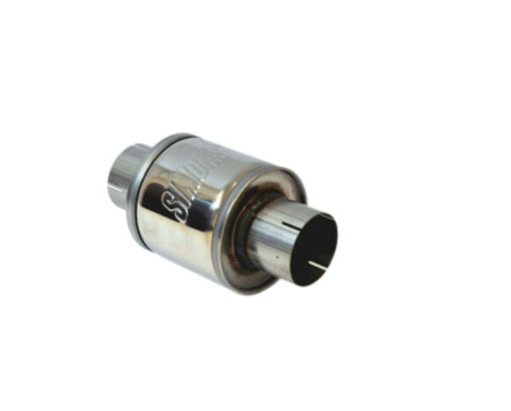 Round stainless steel silencer