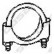 Exhaust clamp M8 40MM, Thumbnail 2