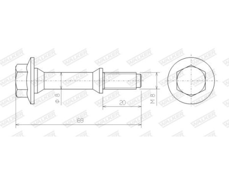 Bolt, exhaust system, Image 2