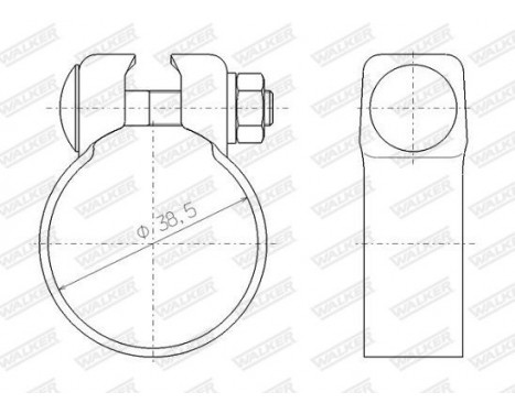 Clamp, exhaust system, Image 2