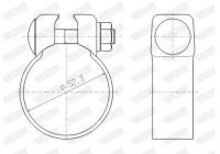 Clamp, exhaust system