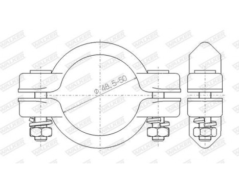 Clamp, exhaust system, Image 8