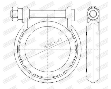 Clamp piece, exhaust system, Image 2