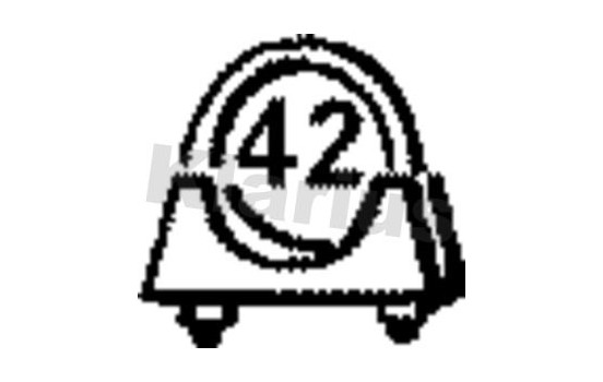 Exhaust clamp 42MM Universal 1st, Image 2