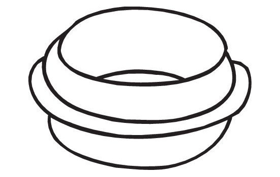Gasket, exhaust pipe, Image 2