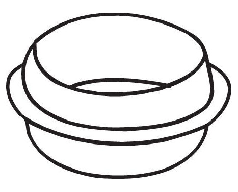 Gasket, exhaust pipe, Image 2