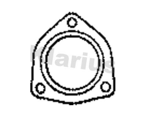 Gasket, exhaust pipe, Image 2