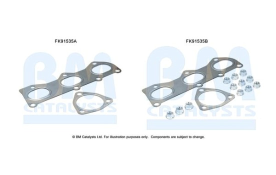 Mounting kit, catalytic converter