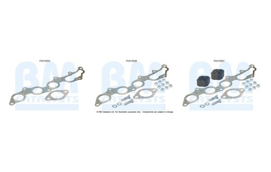 Mounting kit, catalytic converter